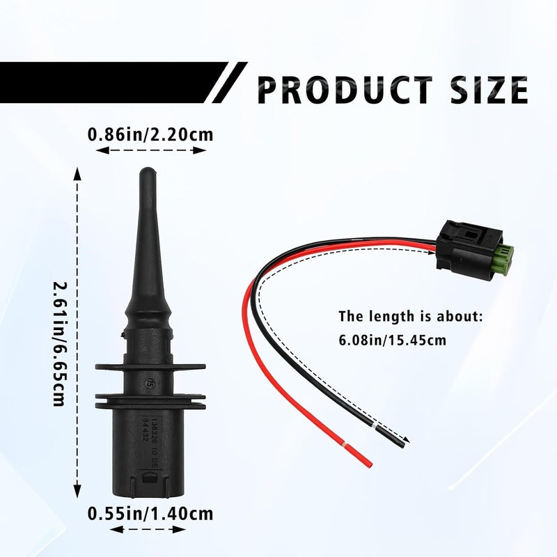 BSAMZO Outside Ambient Air Temperature Temp Sensor - Connector Pigtail Plug Compatible with BMW M3 M5 M6 X3 X5 X6 Z4 Z8 128i 323i 325i 328i 330Ci 528i 530i 550i Mini Cooper 65816905133 65816905050 - Image 2
